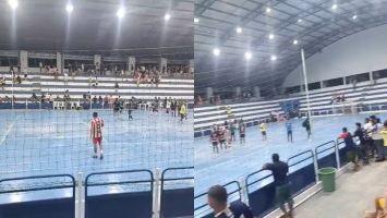 Final de campeonato de futsal tem tiros, pânico e correria em ginásio no Ceará