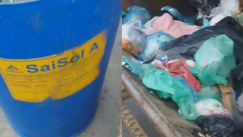 Garis encontram feto em tambor de lixo na Grande Fortaleza